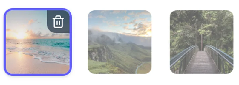Thumbnails of multiple uploaded photos in Private Marker